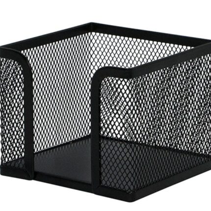 Pojemnik na karteczki Q-CONNECT Office Set, metalowy, czarny