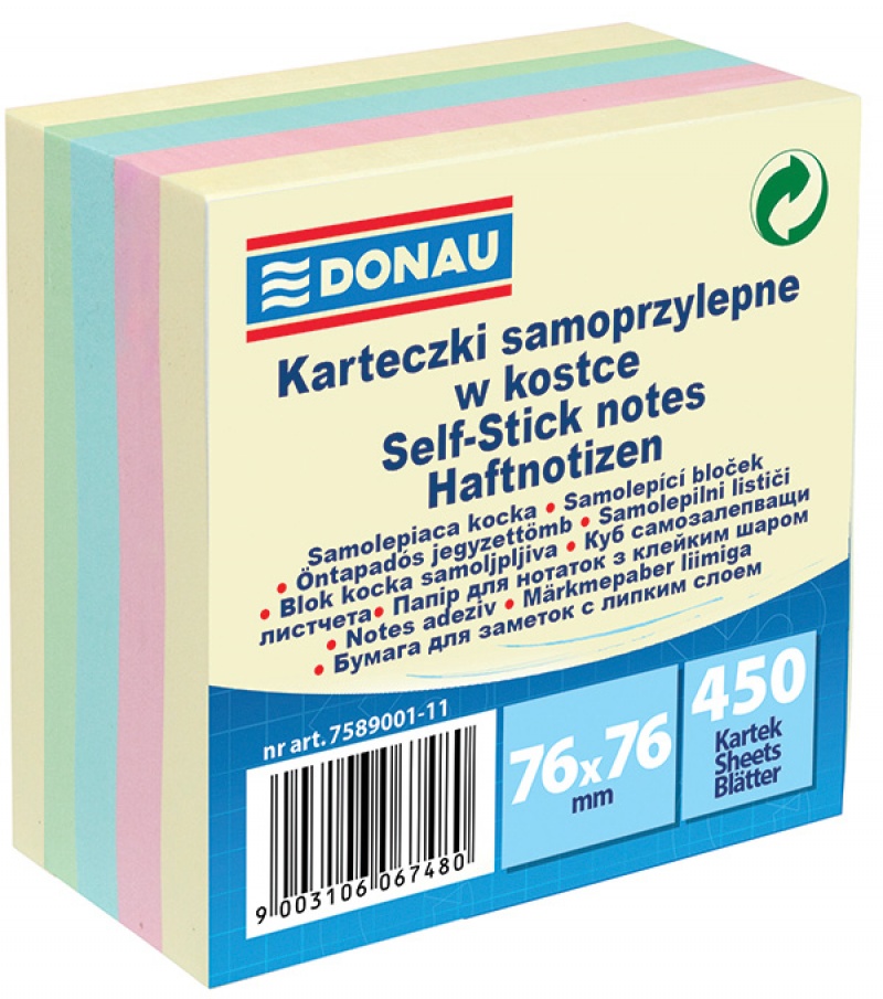 89170-13461-kostka_samoprzylepna_donau_76x76mm_1x450_kart_-800w Kostka samoprzylepna DONAU, 76x76mm, 1x450 kart., mix kolorów - obrazek 1