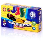 Farby plakatowe Astra 6 kolorów - 20 ml PREMIUM BOX