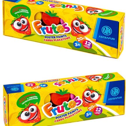 Farby plakatowe zapachowe ASTRAFUN FRUTOS 12 kol x 20 ml STANDARD BOX
