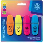 Mini zakreślacze ASTRAPEN NEONmania 4 kolory - 4 szt. blister