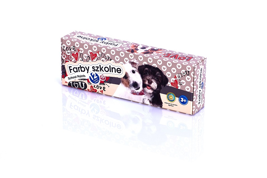 Farby szkolne Pieski 12 kol x 20 ml Farby szkolne Pieski 12 kol x 20 ml - obrazek 1