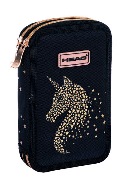 Piórnik podwójny bez wyposażenia HEAD GOLDEN EFFECT CLASSY GOLD, AC2 Piórnik podwójny bez wyposażenia HEAD GOLDEN EFFECT CLASSY GOLD, AC2 - obrazek 1