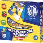 Farby plakatowe Astra 6 kol x 30 ml - tuba