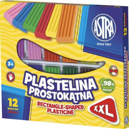 Plastelina Astra prostokątna 12 kolorów