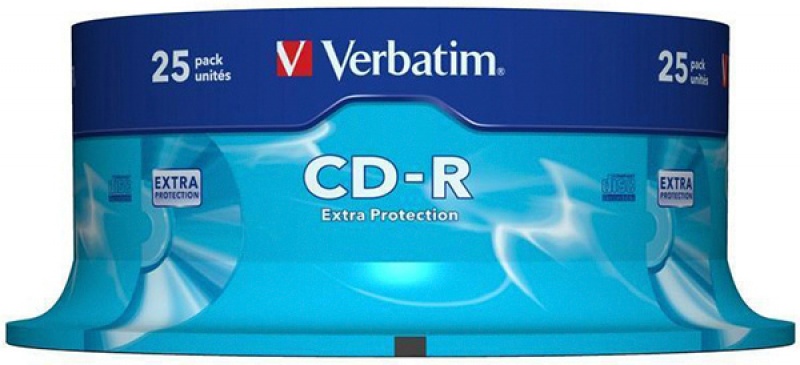 100040-64046-plyta_cd_r_verbatim_700mb_predkosc_52x_cake_2-800w-1 Płyta CD-R VERBATIM, 700MB, prędkość 52x, cake, 25szt., ekstra ochrona - obrazek 1