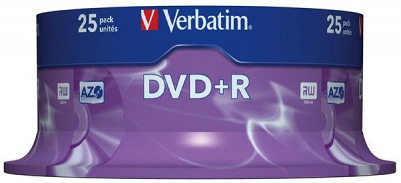 100046-64050-plyta_dvd_r_verbatim_azo_4_7gb_predkosc_16x_c-800w-1 Płyta DVD+R VERBATIM AZO, 4,7GB, prędkość 16x, cake, 25szt., srebrny mat - obrazek 1