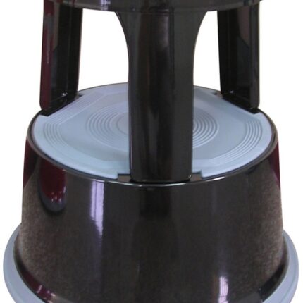 Taboret biurowy Q-CONNECT, mobilny, metalowy, czarny