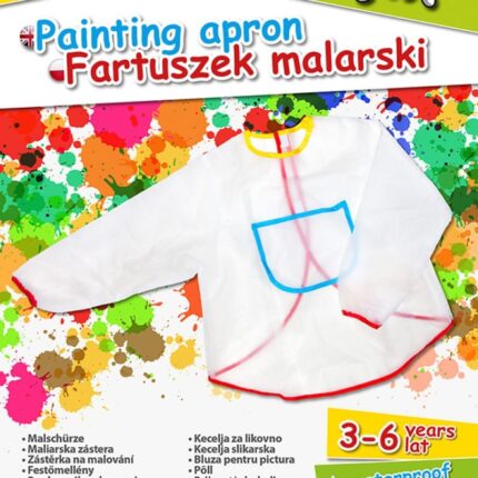 Fartuszek malarski GIMBOO, rozmiar 3-6 lat, transparentny