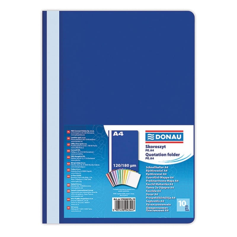 107221-69549-skoroszyt_donau_pp_a4_standard_120_180mikr_gr-800w-1 Skoroszyt DONAU, PP, A4, standard, 120/180mikr., granatowy (opakowanie 10 szt.) - obrazek 1
