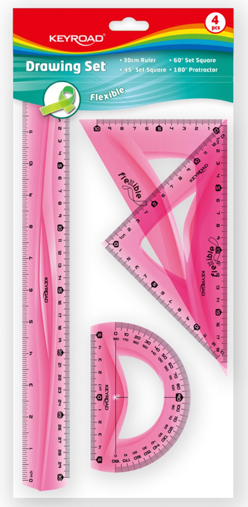 109342-70476-zestaw_geometryczny_keyroad_flexible_duzy_zaw-800w Zestaw geometryczny KEYROAD Flexible duży, z linijką 30cm, zawieszka, mix kolorów - obrazek 1