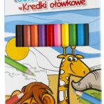 Kredki ołówkowe GIMBOO, sześciokątne, 12szt., mix kolorów