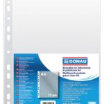 Koszulki na dokumenty DONAU, PP, A4, krystal, 75mikr., 10szt.