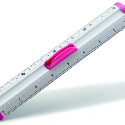 Linijka z uchwytem KEYROAD Measure Clip, 20 cm, pakowane w display, mix kolorów (opakowanie 12 szt.)
