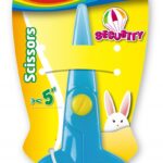 Nożyczki szkolne KEYROAD Security, 12,5cm, zaokrąglone, blister, mix kolorów