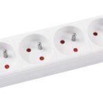 Przedłużacz OFFICE PRODUCTS, 6 gniazd, 5m, z uziemieniem, biały