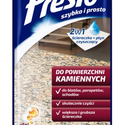 Ściereczki gospodarcze PRESTO, do powierzchni kamiennych, 16szt., białe