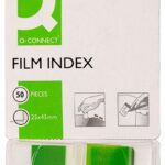Zakładki indeksujące Q-CONNECT, PP, 25,4x43,7mm, 50 kart., zielone
