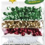 Confetti cekinowe kółka Creativo Astra - 5 kol świątecznych 1000 szt. blister