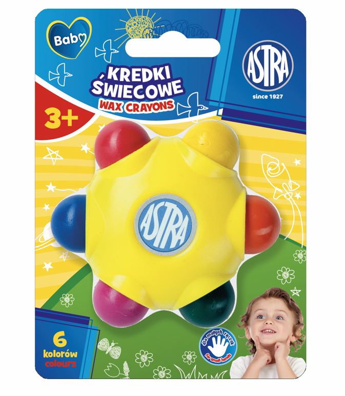 Kredki świecowe w kształcie gwiazdki ASTRA BABY - 6 kolorów Kredki świecowe w kształcie gwiazdki ASTRA BABY - 6 kolorów - obrazek 1