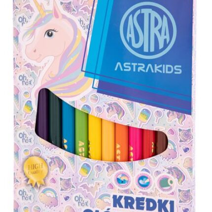 Kredki ołówkowe okrągłe JUMBO ASTRAKIDS Unicorn - 12 kolorów