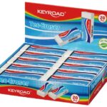 Gumka uniwersalna KEYROAD Tec-Eraser, 59x21x12mm, pakowane na displayu, biała (opakowanie 20 szt.)