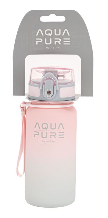 Bidon AQUA PURE by ASTRA 400 ml - pink/grey Bidon AQUA PURE by ASTRA 400 ml - pink/grey - obrazek 1