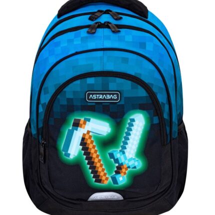 PLECAK ASTRABAG BLUE PIXEL, AB330 DLA CHŁOPAKA KLASA 1 - 3