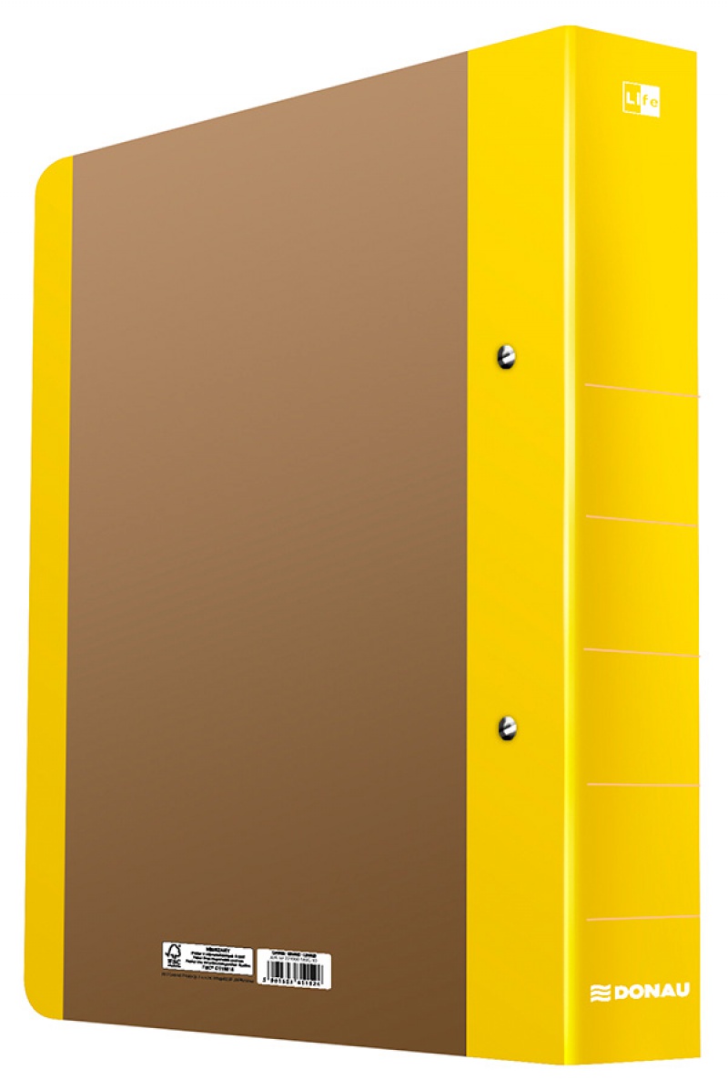 178988-172284-segregator_ringowy_donau_life_a4_2rd_50mm_zo-800w Segregator ringowy DONAU Life, A4/2RD/50mm, żółty - obrazek 1