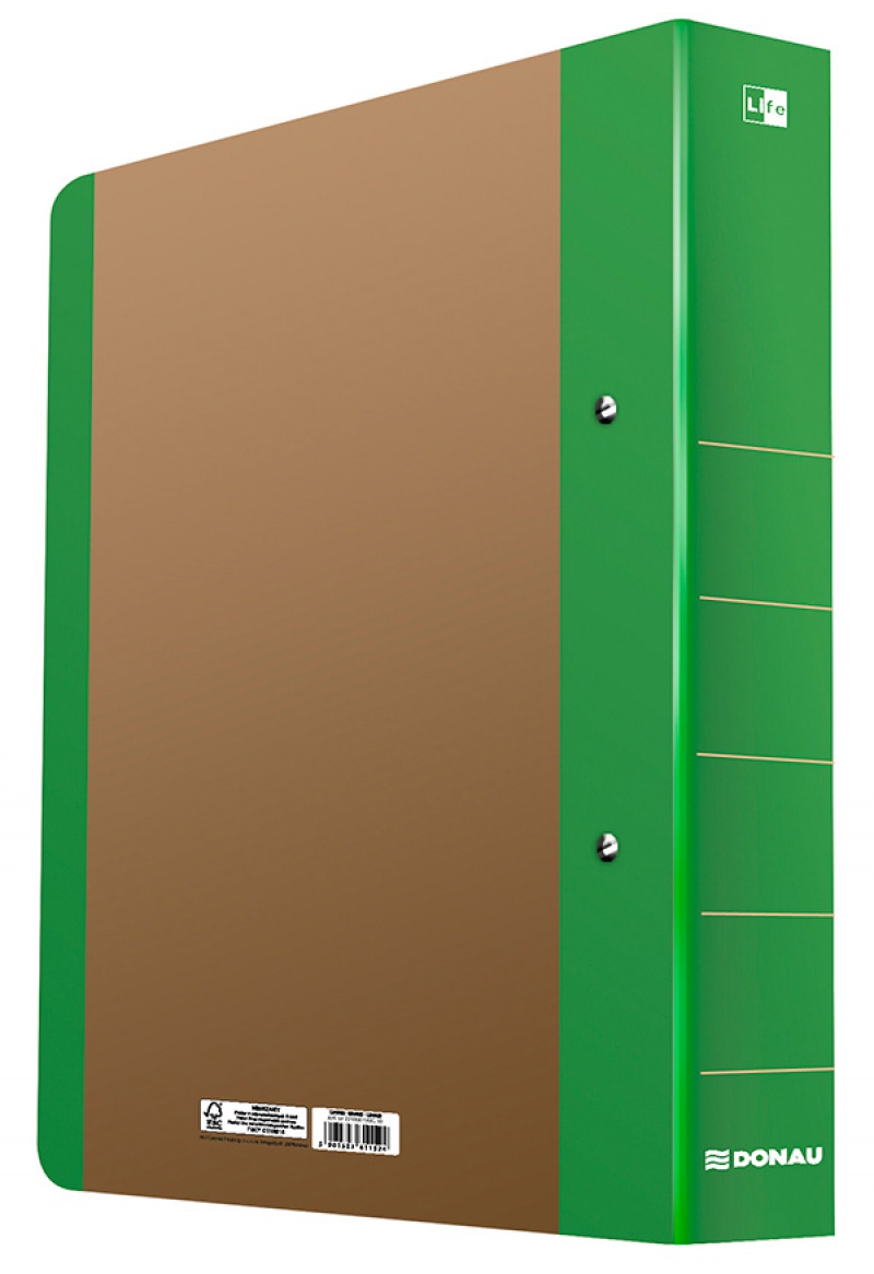 178994-172286-segregator_ringowy_donau_life_a4_2rd_50mm_zi-800w Segregator ringowy DONAU Life, A4/2RD/50mm, zielony - obrazek 1