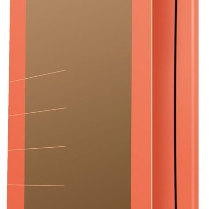 Teczka z gumką DONAU Life, Karton, A4, 500gsm, 3-skrz., pomarańczowy