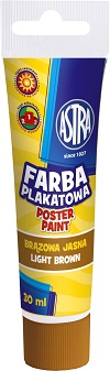 Farba plakatowa Astra tuba 30 ml - brązowa jasna Farba plakatowa Astra tuba 30 ml - brązowa jasna - obrazek 1