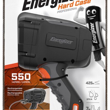 Latarka ENERGIZER Hard Case Led, recharchable, czarna