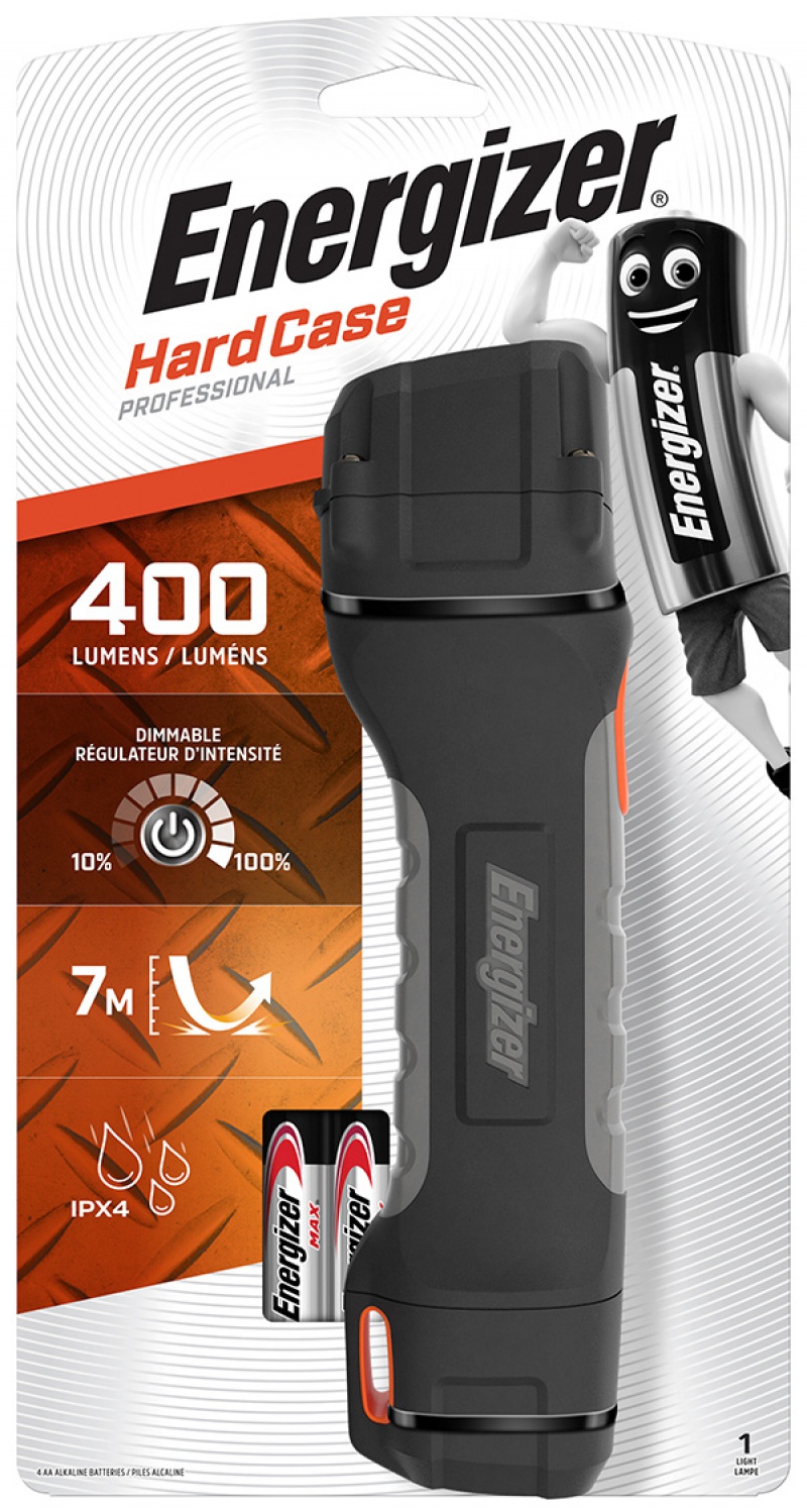 185431-24944-latarka_energizer_hard_case_profesional_led_4-800w Latarka ENERGIZER Hard Case Profesional Led + 4szt. baterii AA, czarna - obrazek 1