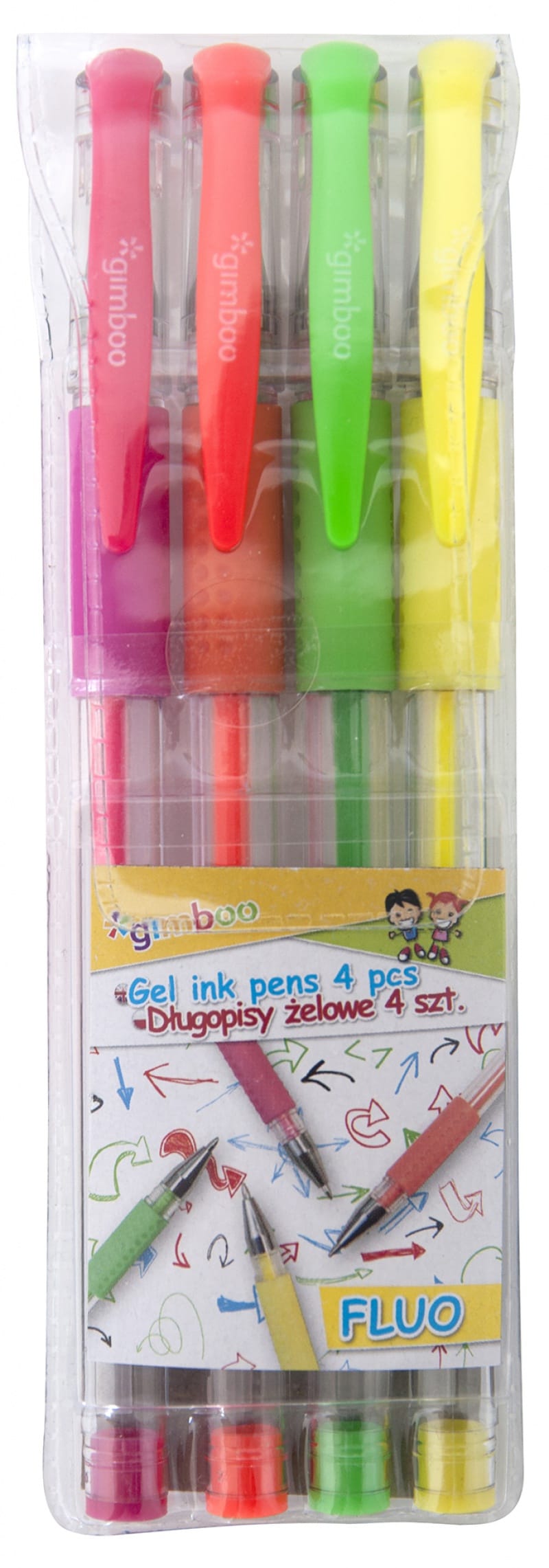 193686-69980-dlugopis_zelowy_gimboo_fluo_0_8mm_4_szt_zawie-800w Długopis żelowy GIMBOO Fluo, 0,8mm, 4 szt., zawieszka, mix kolorów - obrazek 1