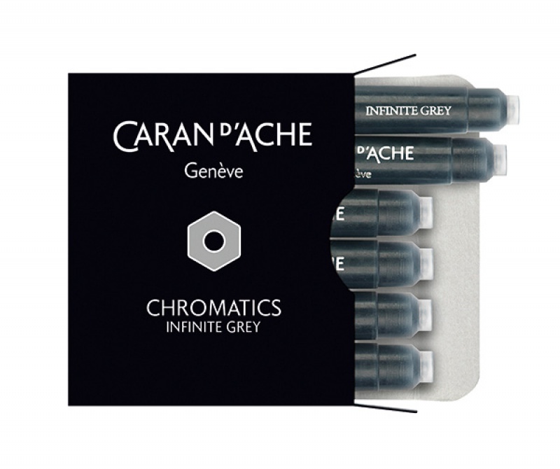 196765-198575-naboje_caran_d_ache_chromatics_infinite_gray-800w Naboje CARAN D'ACHE Chromatics Infinite Gray, 6szt., szare - obrazek 1
