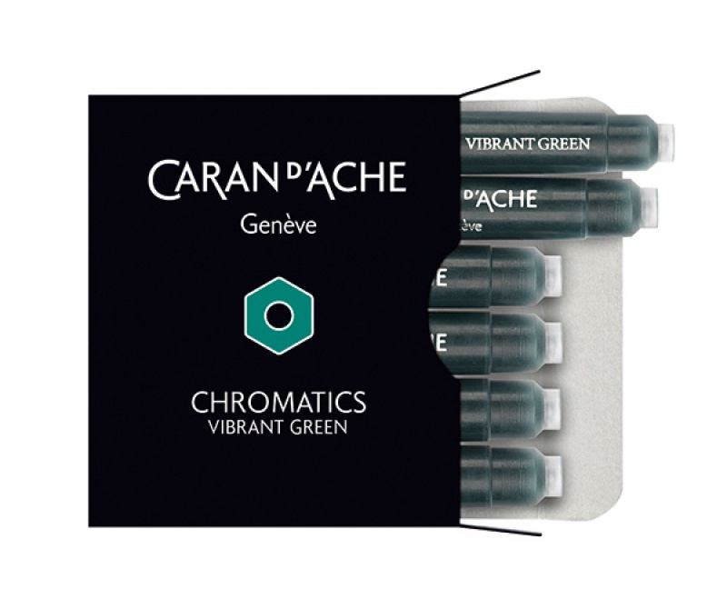 196774-198584-naboje_caran_d_ache_chromatics_vibrant_green-800w-1 Naboje CARAN D'ACHE Chromatics Vibrant Green, 6szt., ciemonozielone - obrazek 1