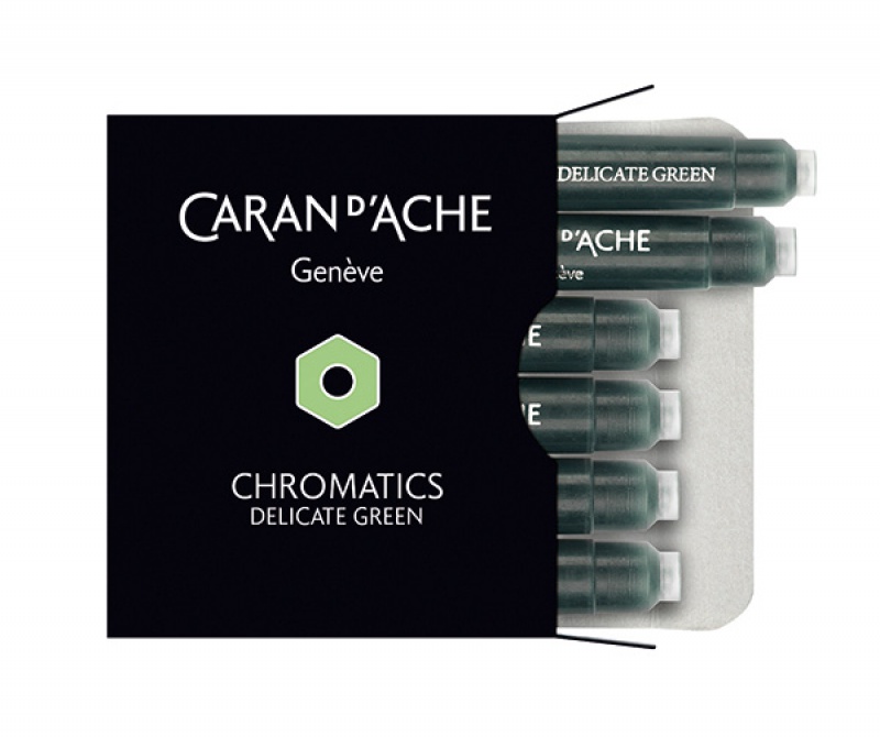 196775-198585-naboje_caran_d_ache_chromatics_delicate_gree-800w-1 Naboje CARAN D'ACHE Chromatics Delicate Green, 6szt., jasnozielone - obrazek 1
