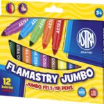 FLAMASTRY JUMBO - 12 kolorów ASTRA