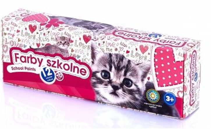 Farby szkolne Kotki 6 kol x 20 ml Farby szkolne Kotki 6 kol x 20 ml - obrazek 1