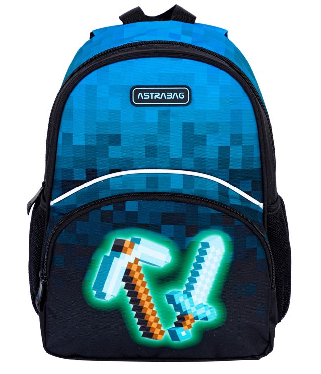 Plecaczek dziecięcy wycieczkowy ASTRABAG BLUE PIXEL, AK300 Plecaczek dziecięcy wycieczkowy ASTRABAG BLUE PIXEL, AK300 - obrazek 1