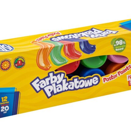Farby plakatowe Astra 12 kol x 20 ml STANDARD BOX