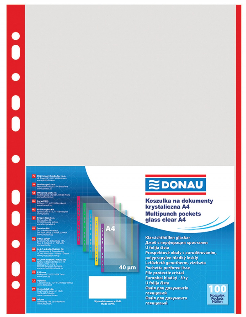 202296-14322-koszulki_na_dokumenty_donau_pp_a4_krystal_40m-800w Koszulki na dokumenty DONAU, PP, A4, krystal, 40mikr., kolorowy brzeg - czerwony, 100szt. - obrazek 1