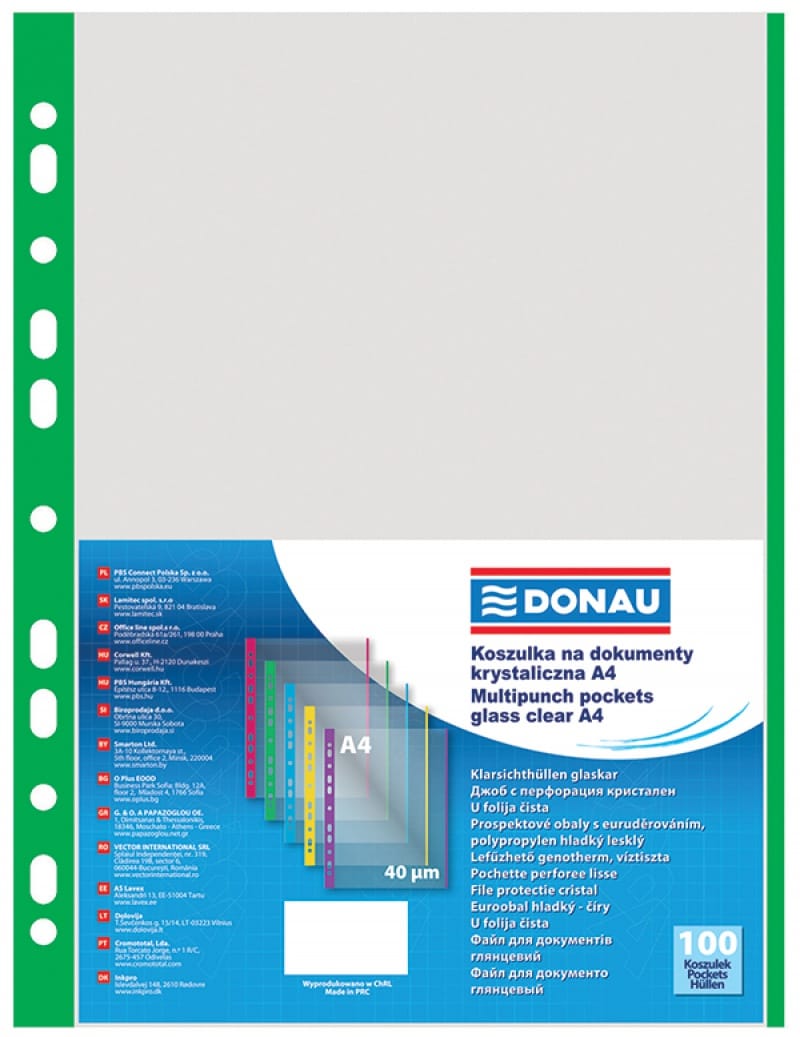 202297-14323-koszulki_na_dokumenty_donau_pp_a4_krystal_40m-800w-1 Koszulki na dokumenty DONAU, PP, A4, krystal, 40mikr., kolorowy brzeg - zielony, 100szt. - obrazek 1