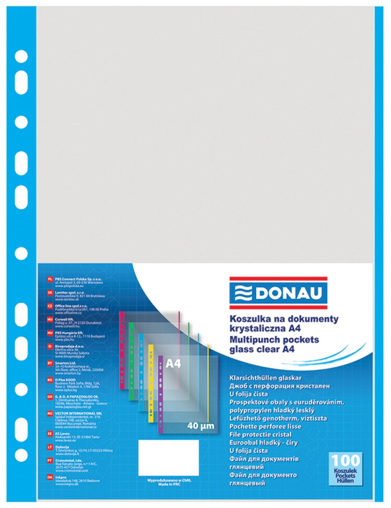 202298-14324-koszulki_na_dokumenty_donau_pp_a4_krystal_40m-800w Koszulki na dokumenty DONAU, PP, A4, krystal, 40mikr., kolorowy brzeg - niebieski, 100szt. - obrazek 1
