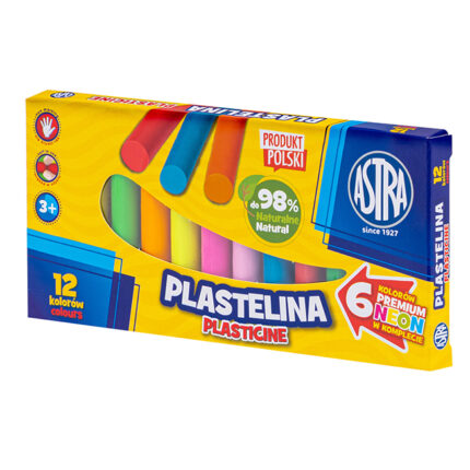 Plastelina Astra 12 kol (6 neon)