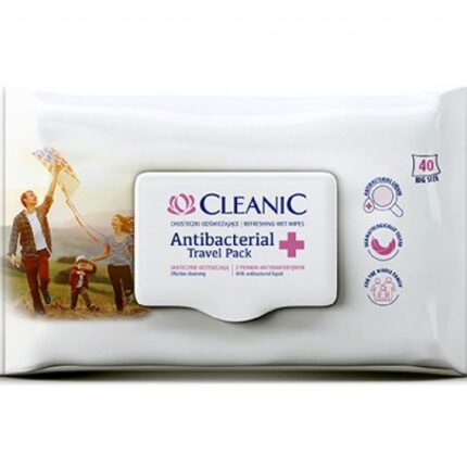Chusteczki odświeżające CLEANIC Antybacterial Travel, 40szt.