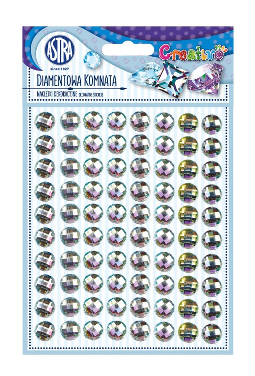 Naklejki dekoracyjne Creativo Astra srebrne 80 szt - Diamentowa komnata Naklejki dekoracyjne Creativo Astra srebrne 80 szt - Diamentowa komnata - obrazek 1