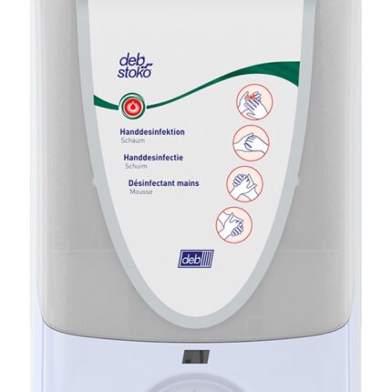 Bezdotykowy dozownik pianowego środka dezynfekcyjnego DEB Instant Foam, 1000ml, biały