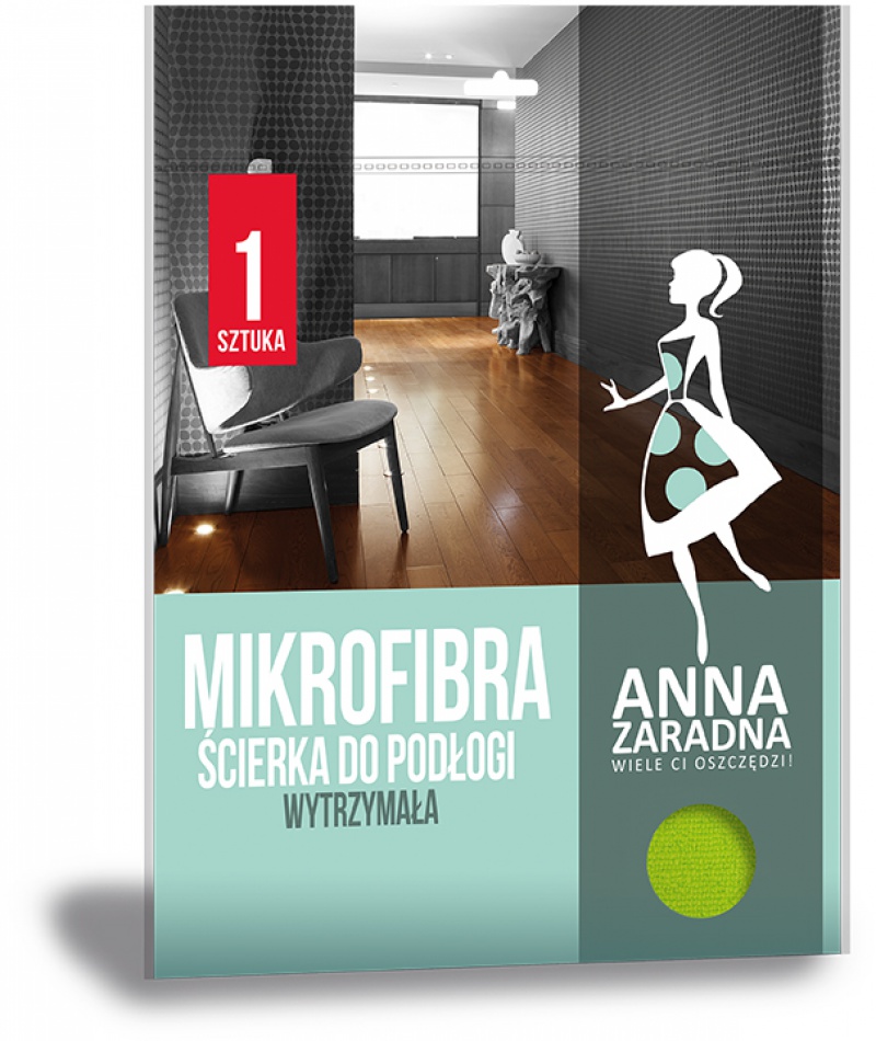 237474-219946-mikrofibra_sciereczka_do_podlogi_anna_zaradn-800w Mikrofibra ściereczka do podłogi ANNA ZARADNA, 1 szt., zielony - obrazek 1